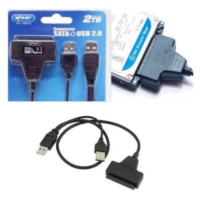 Cabo Conversor Ssd Hd Sata Notebook 2,5 P/ Usb 2.0.