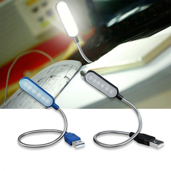Lâmpada De Mesa USB Portátil Flexível De 6 Leds.