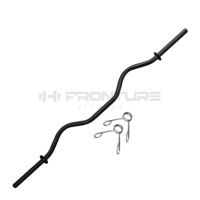 Barra W 1,20 cm com Par Presilhas Musculação Funcional Fitness