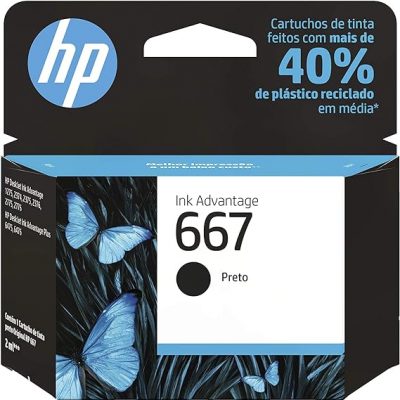 HP Cartucho de tinta 667 Preto Original