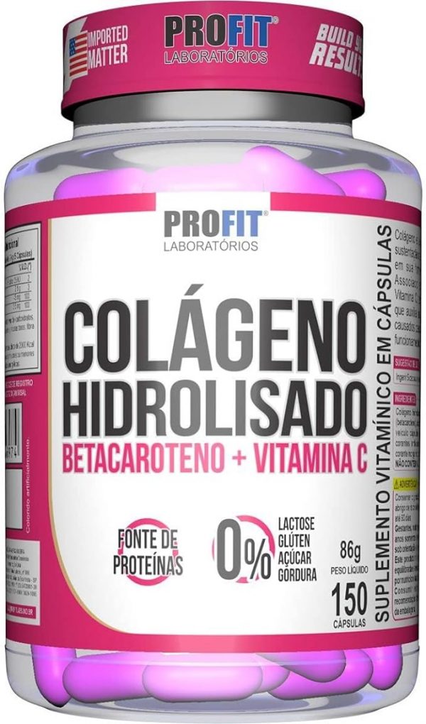 Colágeno Hidrolisado - 150 Cápsulas - Profit Profit Laboratório.