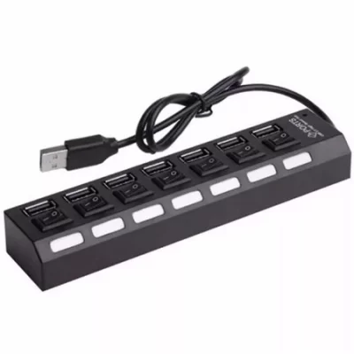 Hub Usb 2.0 c/7 Portas Pen Drive Teclado 480mbps Hd.
