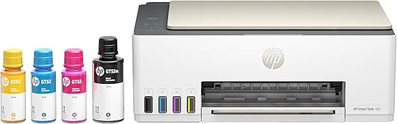 Impressora Multifuncional HP Smart Tank 583 Tanque de Tinta Colorida Wi-Fi - Impressora, Copiadora e Scanner