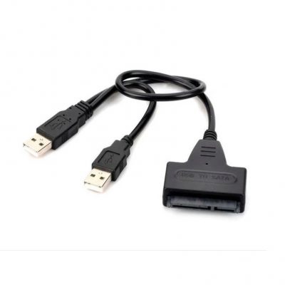 Cabo Conversor Adaptador Usb 2.0 Sata Dual Usb Hdd