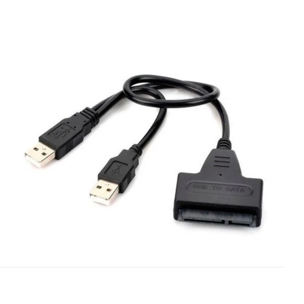 Cabo Conversor Adaptador Usb 2.0 Sata Dual Usb Hdd