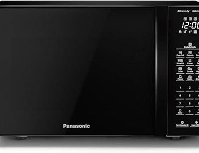 Microondas Panasonic Dupla Refeição 34l Black Glass Nn-st66nbru 110V.