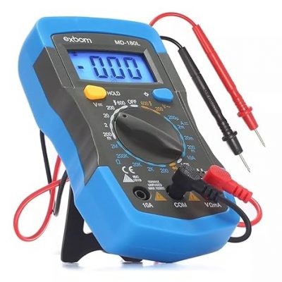 Multímetro Digital Portátil Profissional Corrente Ac + Dc Tensão 200M~600V Bateria 9V Teste Bipe