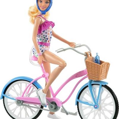 Barbie, Conjunto de Brinquedo, Bicicleta com Boneca e Acessórios, Para Crinças acima de 3 anos