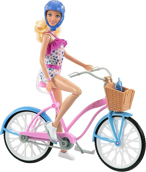 Barbie, Conjunto de Brinquedo, Bicicleta com Boneca e Acessórios, Para Crinças acima de 3 anos