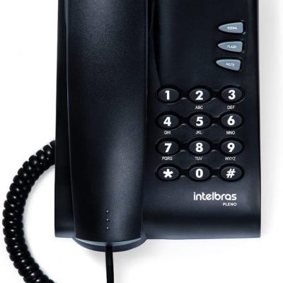 Telefone com fio Pleno Preto Intelbras