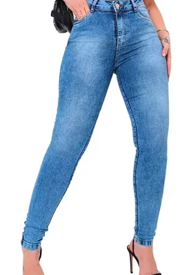 Calça Feminina Jeans Com Pala Coração Patria Brasil