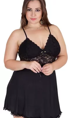 Camisola Sensual Plus Size, Noiva Sexy Extra Baby Doll