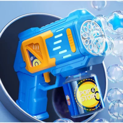 Brinquedo arminha de bolha de sabão colorido infantil - máquina de bolha de sabão