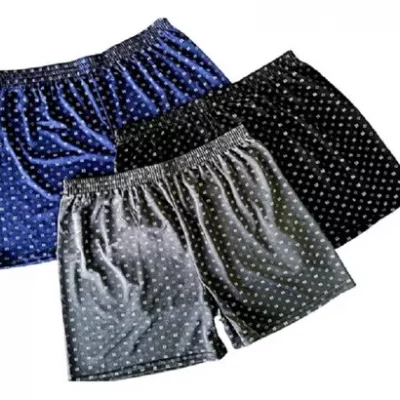 Kit 3 Cuecas Samba Canção Short Malha Fria Pijama Dormir
