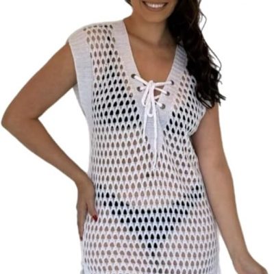 Saída de Praia Vestido de Praia em Tricô, Tamanho Grande, do 46 ao 50, Preto