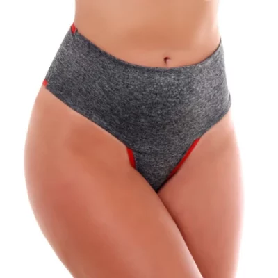 Kit 5 Calcinhas Cós Alto Cós Duplo Na Barriga Fitness