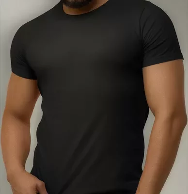Camiseta Masculina Basica 100%algodão Slim Fit Premium Lisa