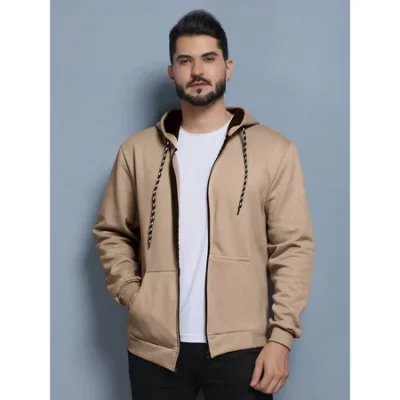 Moletom com Zíper Blusa de Frio Fechado Flanelado Moleton