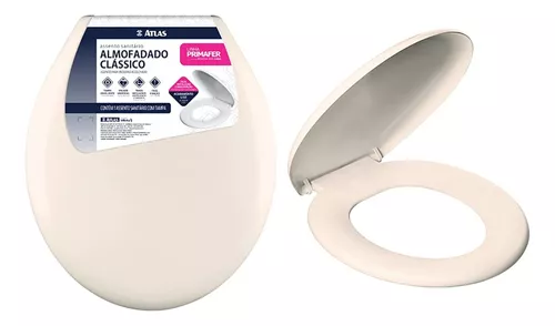 Tampa Vaso Sanitario Atlas Vaso Privada Almofadado Cor Bege