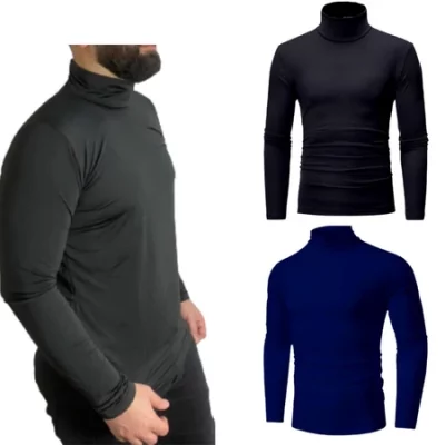 Kit 02 Camiseta Gola Alta Proteção UV Térmica Manga Longa