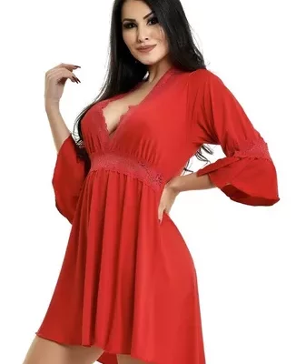 Camisola Microfibra Renda Luxo Sensual Amamentação