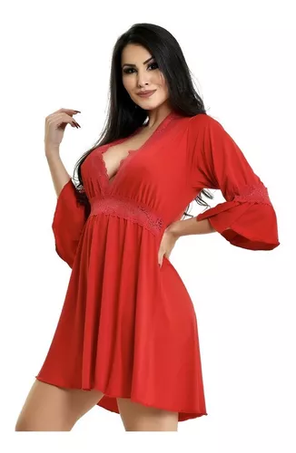 Camisola Microfibra Renda Luxo Sensual Amamentação