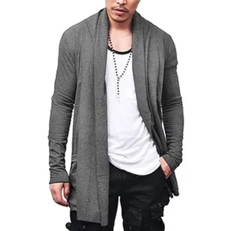 Cardigan Blusa De Frio Masculino Swag Sobretudo LongLine