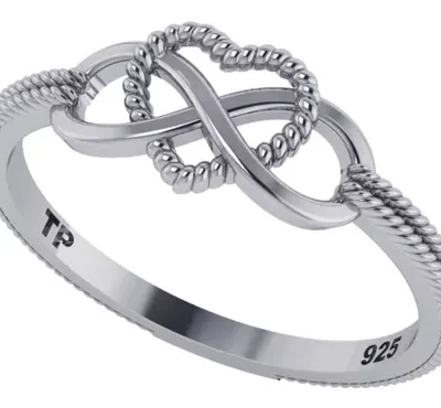 Anel Infinito Amor Pura Prata 925