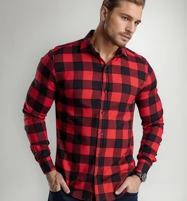 Camisa Xadrez Masculina Manga Longa
