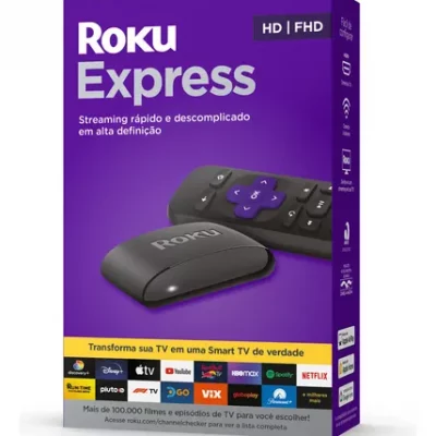 Roku Express | Dispositivo de Streaming para TV HD/Full HD com controle remoto