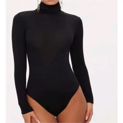 Blusa BODY BORY Feminina Manga Comprida Gola Alta Tendência Inverno