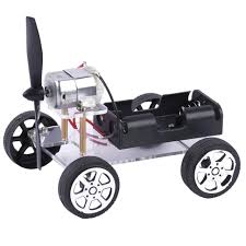 Ciência pequena produção motor mini carro de vento criança brinquedo