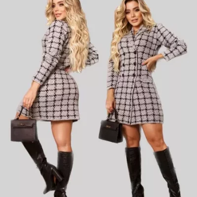 Casaco sobretudo de frio inverno mousse pied poule victoria