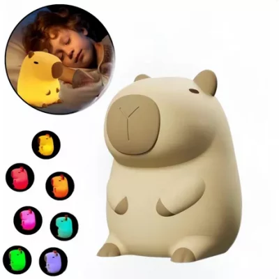 Luminária Abajur Touch Infantil Fofo De Silicone