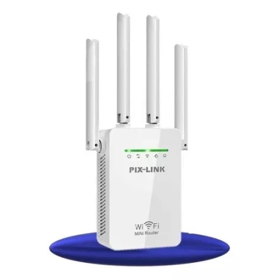 Kit Repetidor e Roteador Wifi 4 Antenas Amplificador De Sinal 2800M