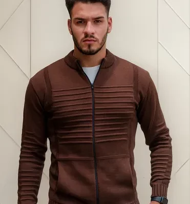 Casaco Sueter Masculino Lã Com Zíper Trico Blusa De Frio