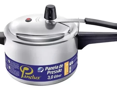 Panela De Pressão Panelux Alumínio Polido 3 Litros Cor Polida