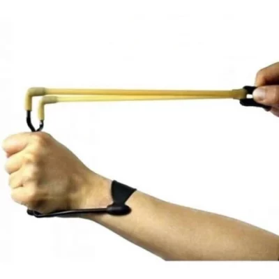 Estilingue NOVO Mais Forte Profissional com apoio de pulso preto