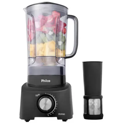 Liquidificador Philco PH900 Preto com Filtro - 12 Velocidades 1200W