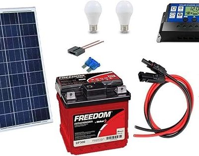 Kit Gerador de Energia Solar 30Wp - Gera até 97Wh/dia