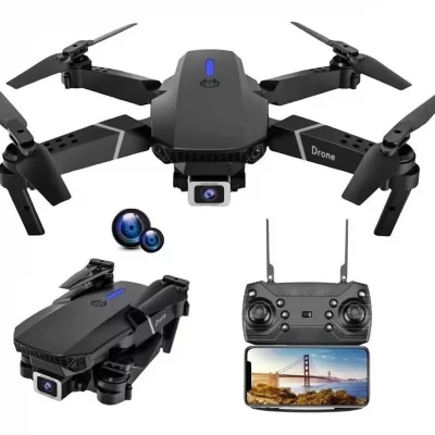 Drone Com Câmera 4k Dupla Full Hd Foto Filma Cor Preto