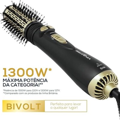 Escova Rotativa Britânia 3 Temperaturas 1300W Bivolt