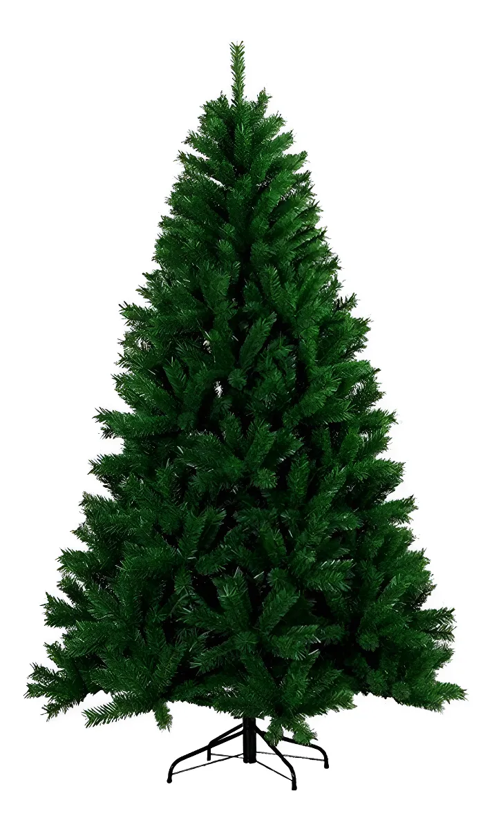 Arvore De Natal Verde 180cm 1860 Ramos Ativa Cheios Pé De Ferro Cor Verde