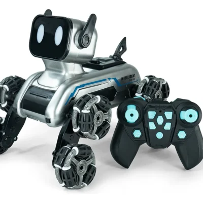 Cachorro Robô Brinquedo Techpup Azul Interativo com Luzes e Sons