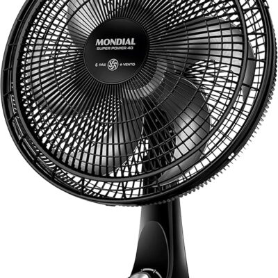 MONDIAL Ventilador de Mesa 40cm Super Power, Preto/Prata, 140W, 110V