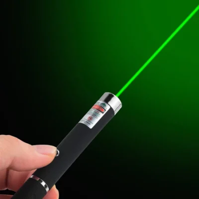 Ponteiro Laser Verde Preto Luz Visível Forte Feixe