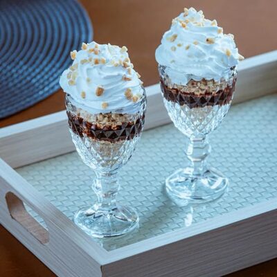 LYOR - Taça para Licor em Vidro Modelo Bico de Abacaxi