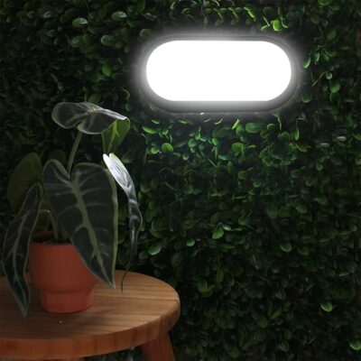 Luminária Arandela Tartaruga Preto 20w Externa Parede Teto