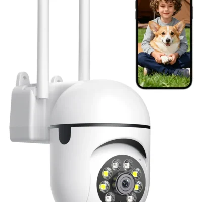 Câmeras De Vigilância Wifi Hd Com Visão Noturna Icsee App Branco