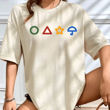 Camiseta Oversized Round 6 Jogo do Guarda Chuva